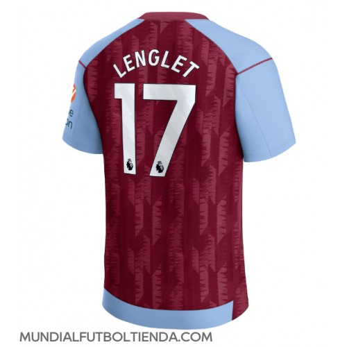 Camiseta Aston Villa Clement Lenglet #17 Primera Equipación Replica 2023-24 mangas cortas